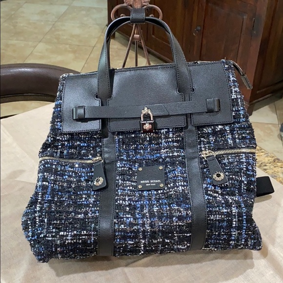 henri bendel tweed backpack